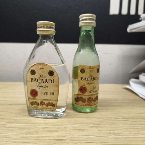 Mini Bacardi vintage collectible bottles like new