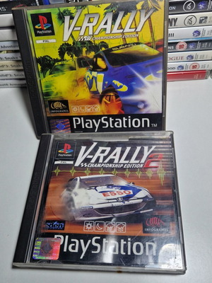 V Rally 1 και 2 παιχνίδια PlayStation 1 σαν καινούργια