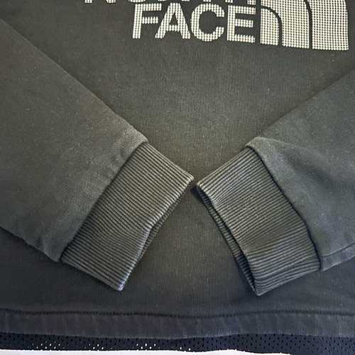The North Face black cropped hoodie for girls 10-12 years, like new
