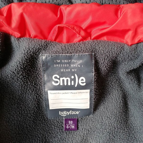Babyface warm jacket with hood for 4-7 months like new