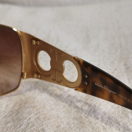 Salvatore Ferragamo sunglasses used, tortoise shell with rhinestones