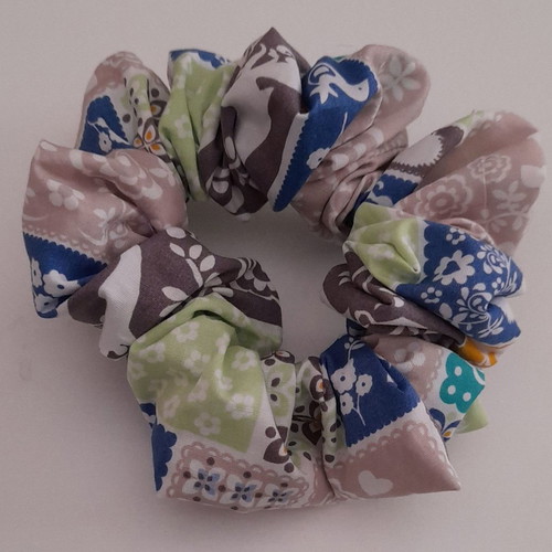 Handmade hair scrunchies Fairy Tail cotton fabric