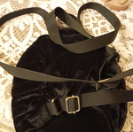 Black velvet backpack like new