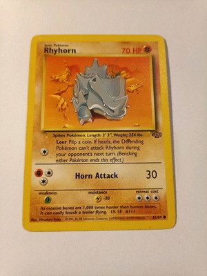 Rhyhorn (Jungle 61/64) Pokemon card μεταχειρισμένη σε καλή κατάσταση