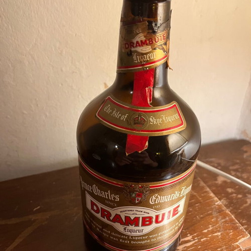 Drambuie Liqueur bottle vintage empty, used, collectible
