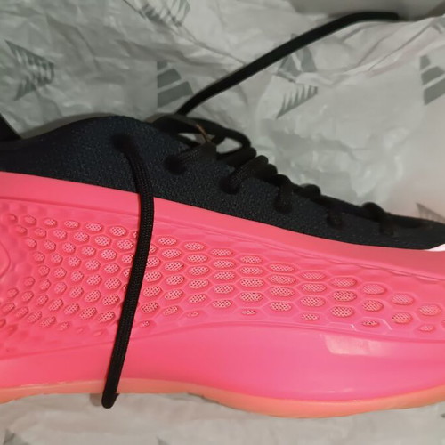 Adidas Anthony Edwards basketball shoes, black and pink, size 44