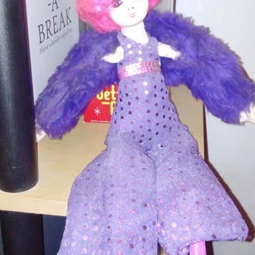 Sephora cloth collectible doll used, disco girl 2006