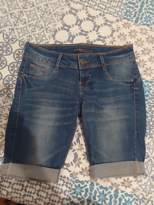 Bershka women's denim bermuda shorts like new, blue