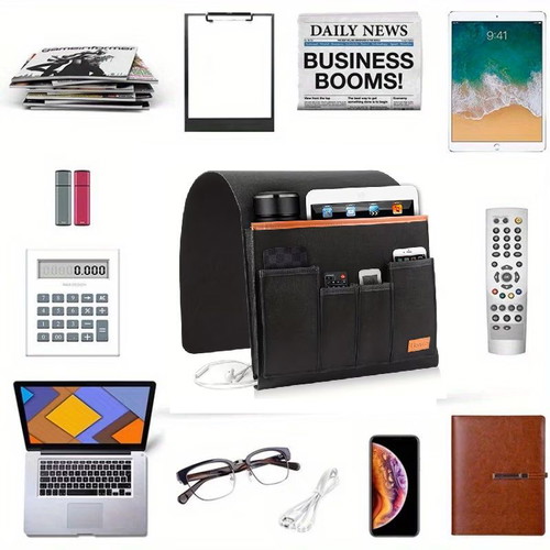 Sofa Armchair Side Bag Remote Control Holder 5 Pockets Organizer New