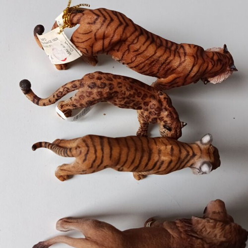 Σετ φιγούρων Schleich & Papo με λιοντάρι, 2 τίγρεις, λεοπάρδαλη, καινούργιο