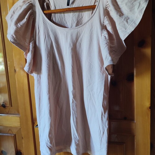 Naf Naf sleeveless blouse cream beige small