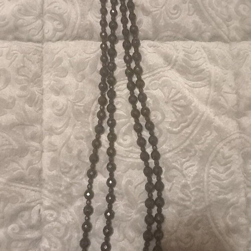 Women's necklace like new, black stone, evening