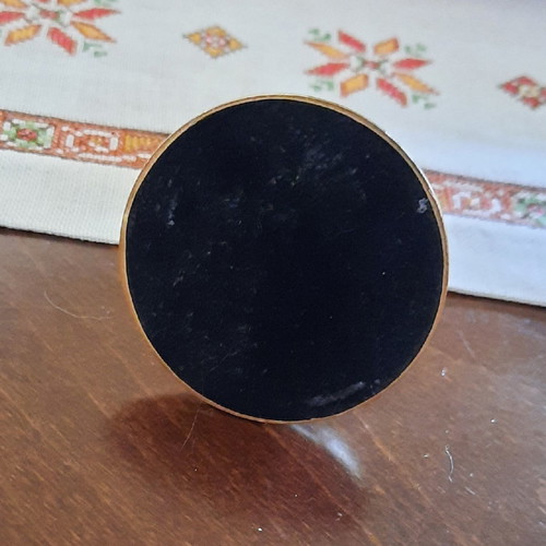 Table clock used, miniature quartz with photo frame