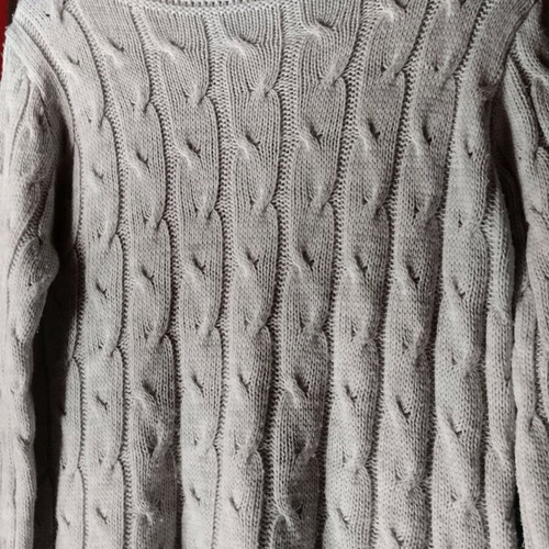 Knitted long sweater like new, size M L, gray