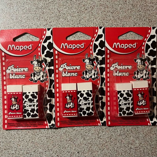 Maped erasers 3set new
