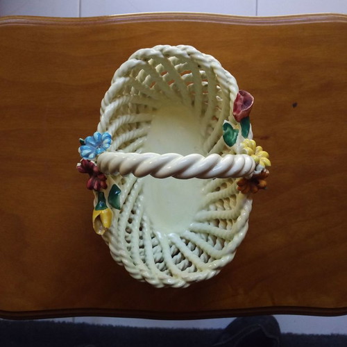 Porcelain fondantier basket new