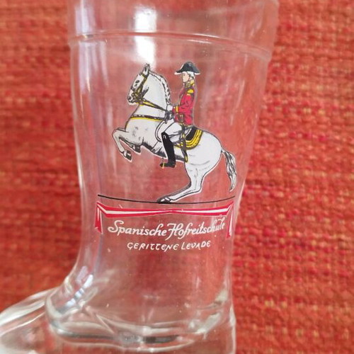 Set of 6 boot-shaped shot glasses Spanish Riding School like new