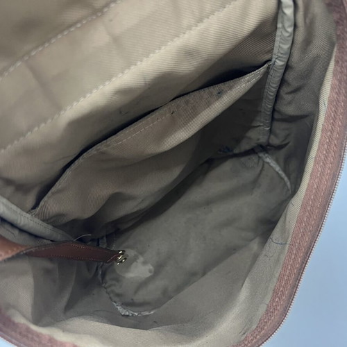 Longchamp brown leather backpack used condition