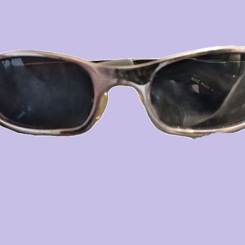 Nike sunglasses used with scratches on lenses and frame, men's black