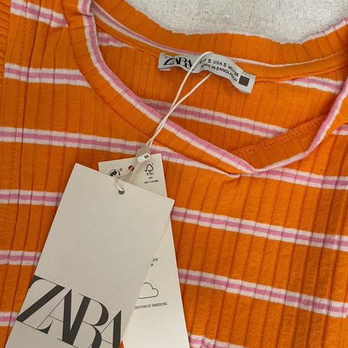 Zara dress orange new, size S