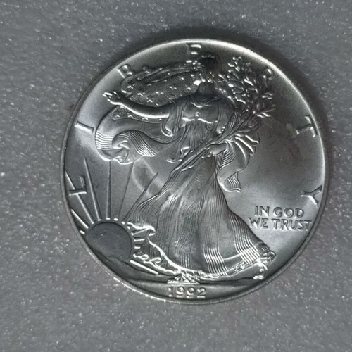 US Silver Eagle 1oz 1992 coin new, .999 silver purity