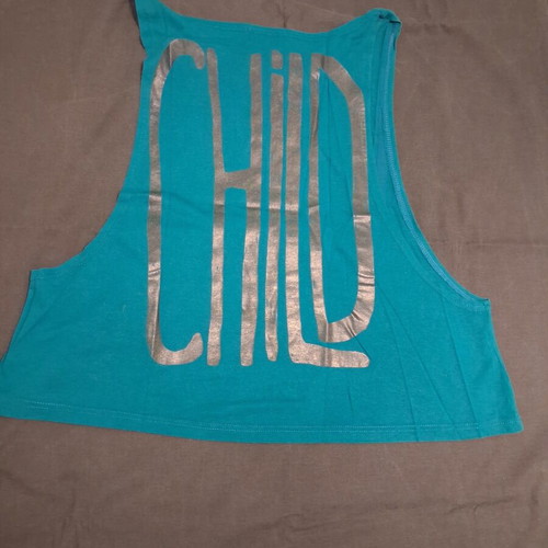 Caramella sleeveless blouse turquoise used, size S