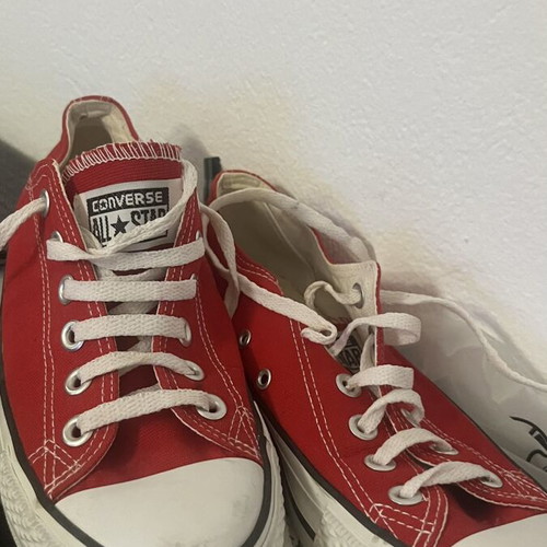 Converse All Star sneakers used, red and white, size 39