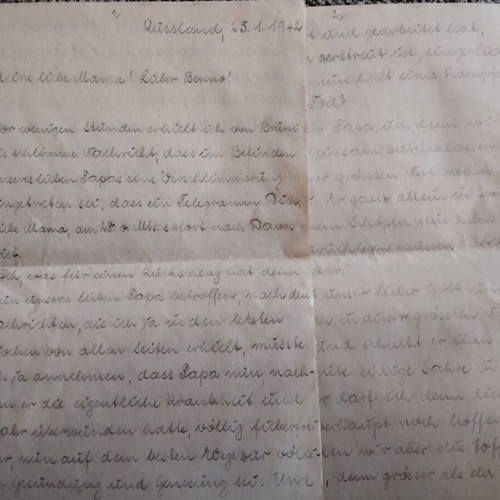 Feldpost Letter 1942 with Envelope from Eastern Front, authentic