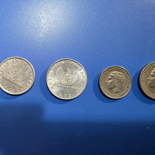 Greek Coins 14 Pieces 1967-1974 Like New