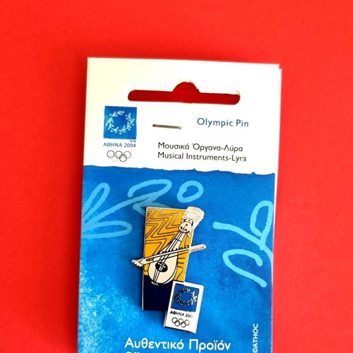 Athens 2004 collectible pins set of 6 musical instruments new