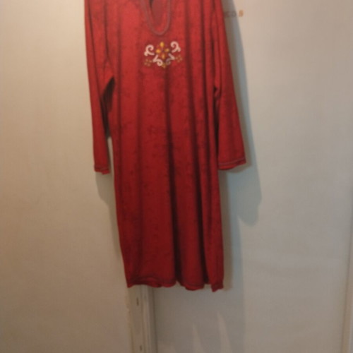 Velour Winter Nightdress new, red, size XL