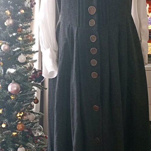 Landhaus wool dress like new, sizes M and L, dark gray