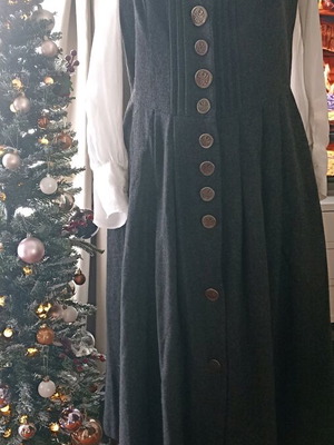 Landhaus wool dress like new, sizes M and L, dark gray