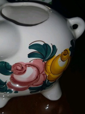 Ceramic pig vintage used decorative figurine