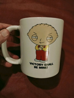 Family Guy Stewie Griffin collectible mug like new, official Fox 2014 product