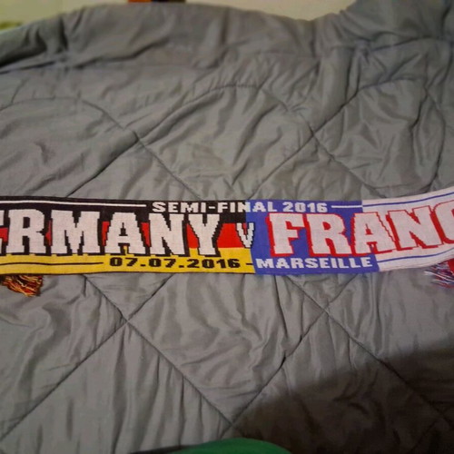 Euro 2016 scarf Germany - France like new, authentic