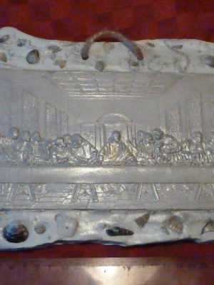 Reproduction The Last Supper painting made of liquid stone new