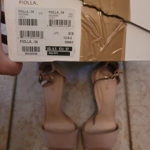 Aldo suede women's sandals new, size 37, light pink