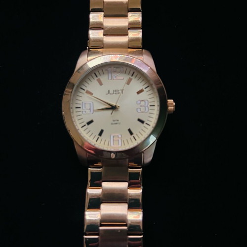 Just Watch gold tone wristwatch lightly used men's