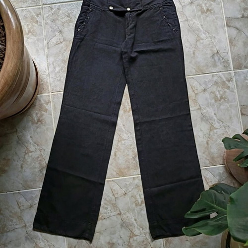 Sei jeans summer pants new, linen, black, size L