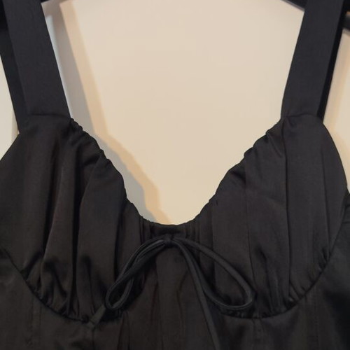 Bershka satin mini dress like new, black, size S