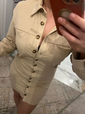 Zara tunic dress beige like new, size S/XS