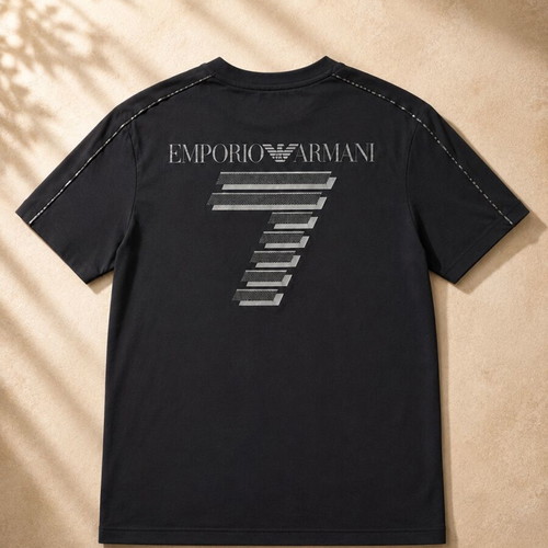 Emporio Armani EA7 T-shirt black, detailed shoulders
