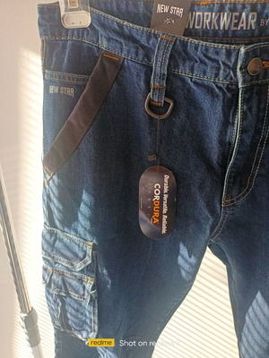 Εργασιακά καρό τζιν New Star Cordura καινούργια, μέγεθος L