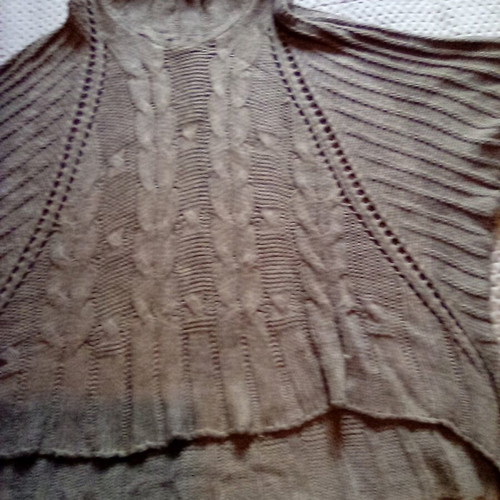 Paranoia asymmetrical sweater used, size L, brown