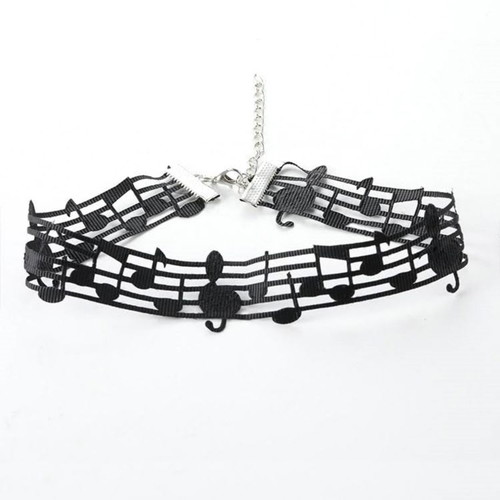 Black pentagram choker new fabric adjustable length