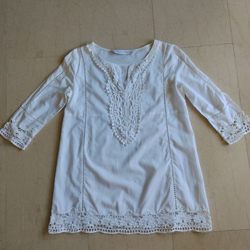 Zara cotton shirt like new, white, size S