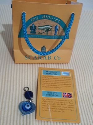Blue Eye Amulet New With Heart Design