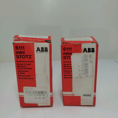 Mini STOTZ ABB S111 25A automatic circuit breaker pack of 2 new