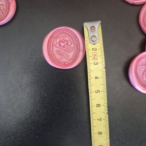 Handmade wax seal stamp pink iridescent shade, pack of 120